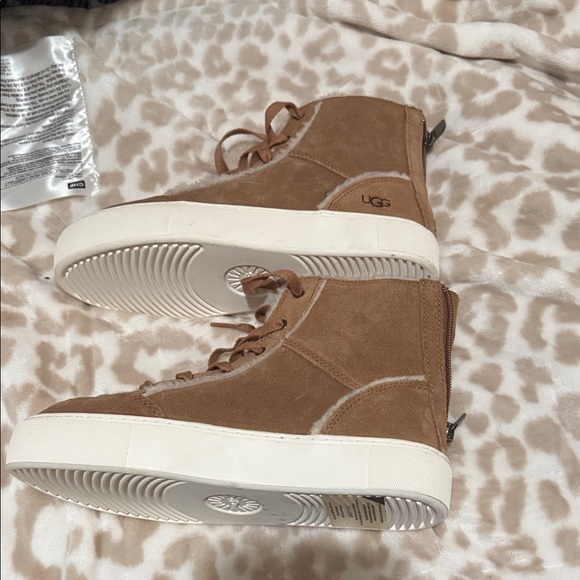 UGG Women's Tan High-Top Sneakers - Picture 2 of 6